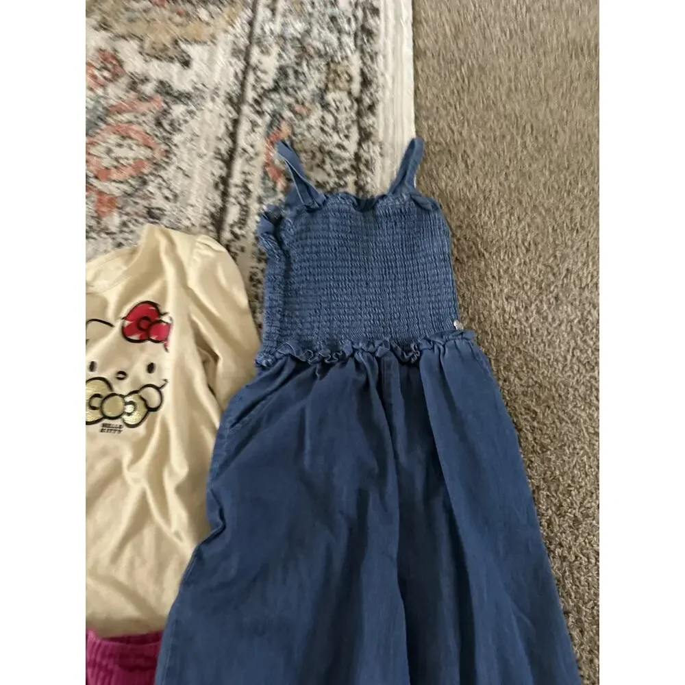 Girls Clothing Lot Size 7 8 Halloween Dress Hello Kitty Shirt Bebe Jumpsuit Skir - Picture 3 of 8
